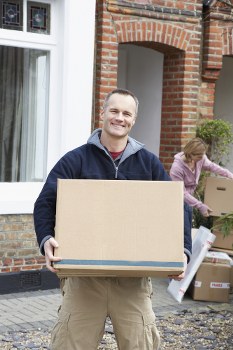 House removal team planning a residential move in Denmark