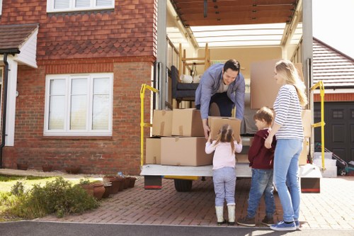 Professional movers handling a residential move in Denmark