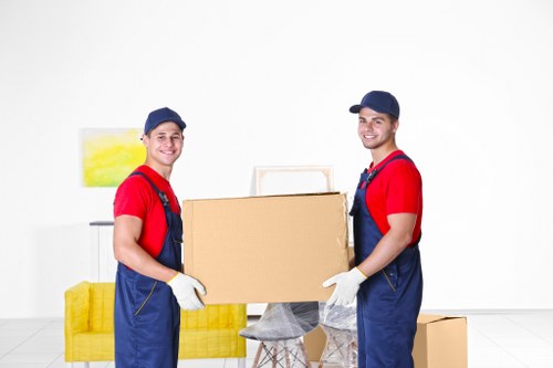 Packed moving van ready for residential removals in Denmark