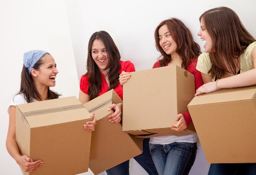 Moving crew handling a residential removal in Denmark