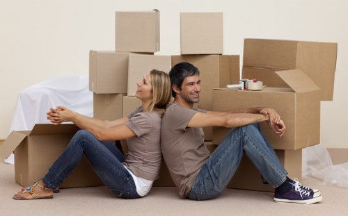 Local movers handling apartment access in Denmark