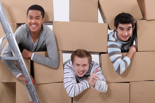 Loading furniture into a van for a Danish apartment move