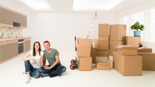 Local moving team handling furniture in Denmark