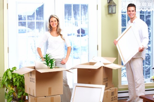 Professional removals van serving a home move in Denmark